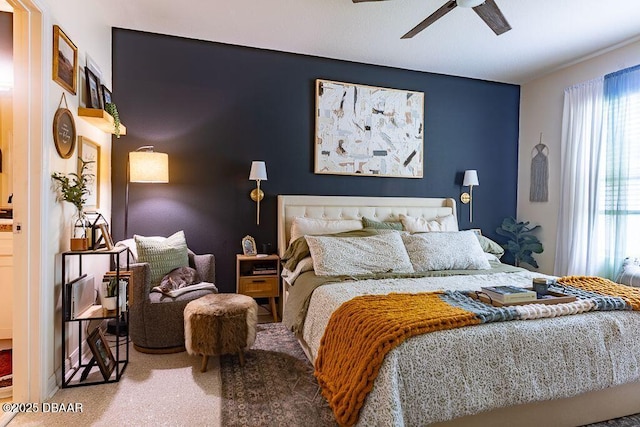 2756 Star Coral Ln, New Smyrna Beach, FL 32168 - bedroom featuring carpet floors and a ceiling fan