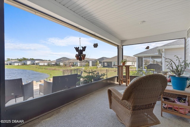 20 Willow St, Palm Coast, FL 32164 - sunroom / solarium with a water view and a residential view