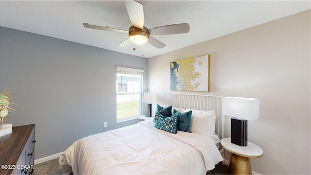 3988 Willowbrook Dr, Edgewater, FL 32141 - carpeted bedroom with baseboards and a ceiling fan