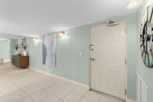 view of tiled foyer