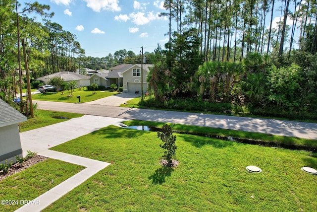 exterior space featuring a garage