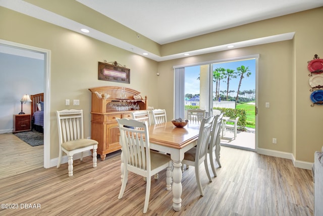 4670 Links Village Dr Unit B102, Ponce Inlet, FL 32127 - dining room featuring light wood finished floors, baseboards, and recessed lighting