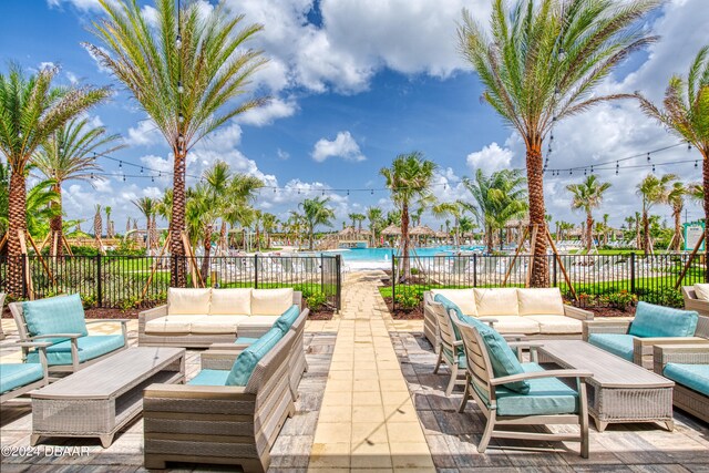 view of patio / terrace with an outdoor hangout area