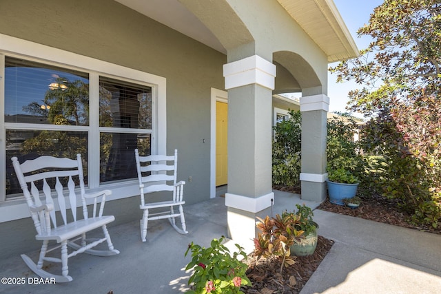 view of patio / terrace with a porch