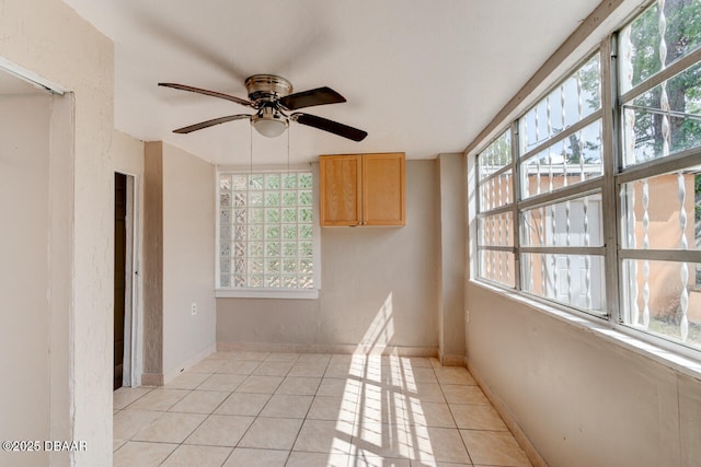 634 Aberdeen St, Daytona Beach, FL 32114 - unfurnished room featuring a ceiling fan, light tile patterned floors, and baseboards