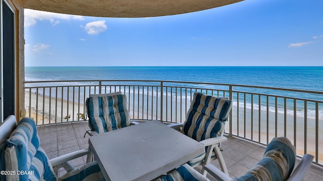 2403 S Atlantic Ave Unit 605, Daytona Beach, FL 32118 - balcony with view of water and beach