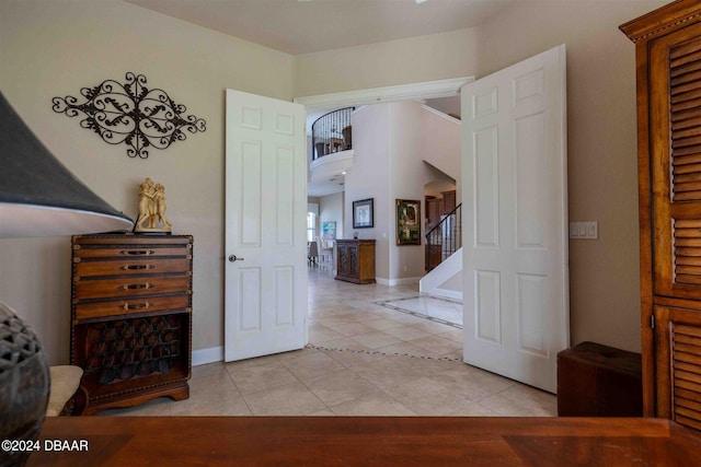 view of tiled entryway