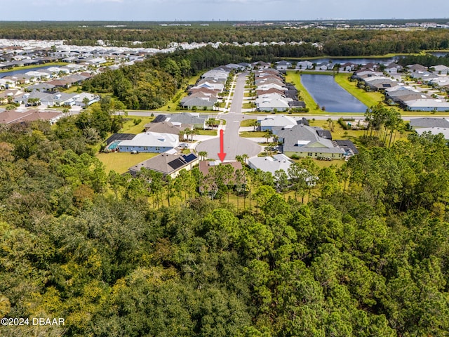 1124 Sea Shell Ct, Daytona Beach, FL 32124 - aerial overview of property's location featuring nearby suburban area, a large body of water, and a forest