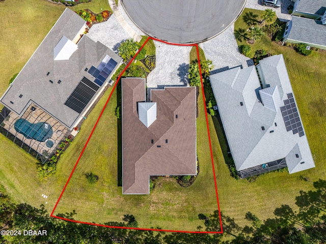 1124 Sea Shell Ct, Daytona Beach, FL 32124 - aerial view of residential area with property parcel outlined