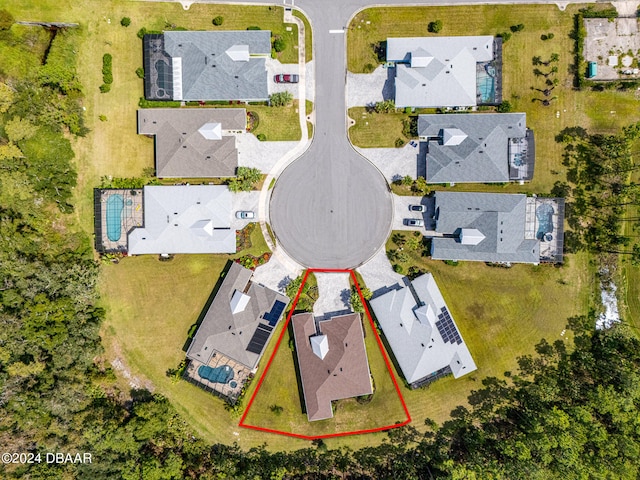 1124 Sea Shell Ct, Daytona Beach, FL 32124 - aerial perspective of suburban area with property boundaries highlighted