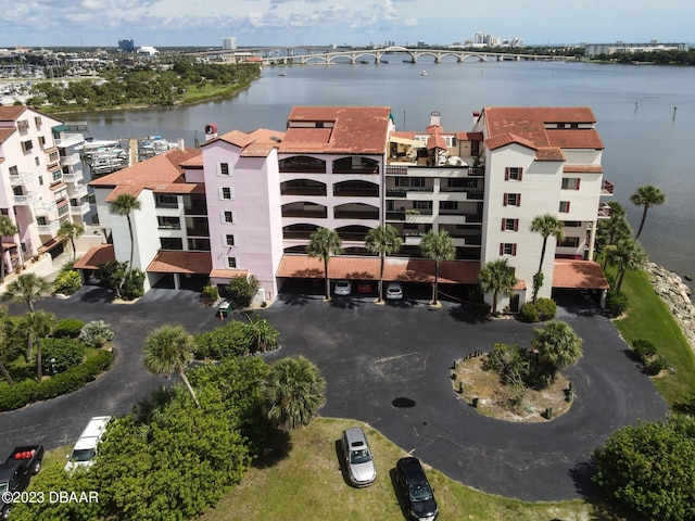 view of property with a water view