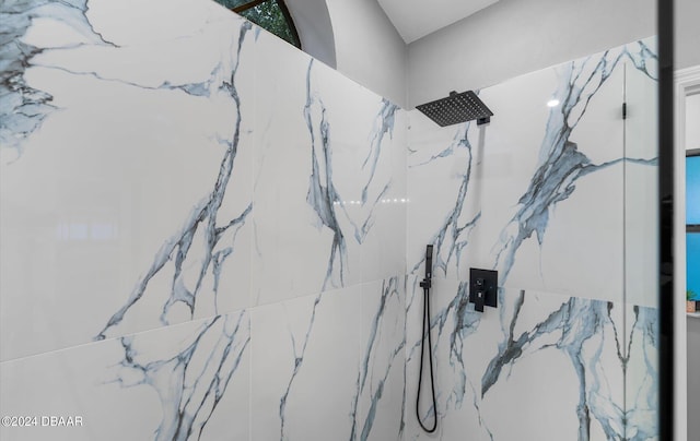 4791 S Peninsula Dr, Ponce Inlet, FL 32127 - room details featuring a marble finish shower