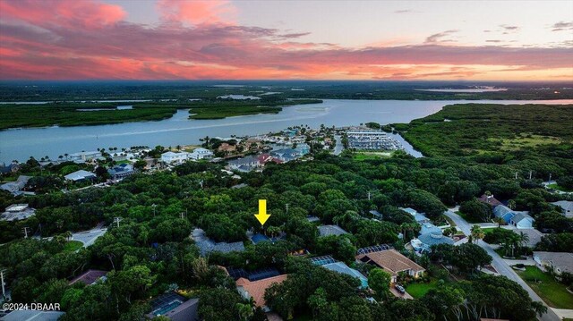4791 S Peninsula Dr, Ponce Inlet, FL 32127 - birds eye view of property with a water view