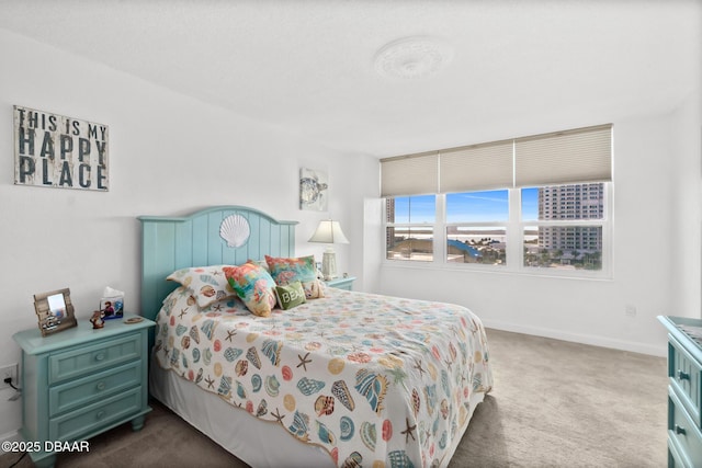 view of carpeted bedroom