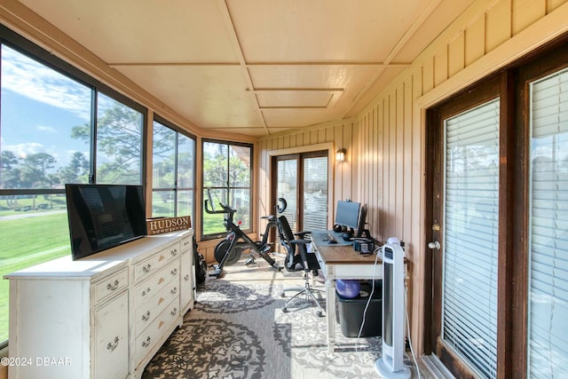 view of sunroom / solarium