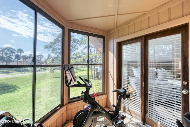 sunroom featuring a healthy amount of sunlight