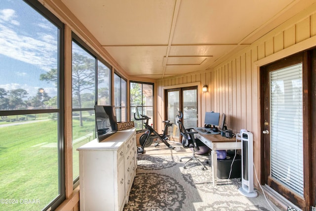 sunroom featuring a wealth of natural light