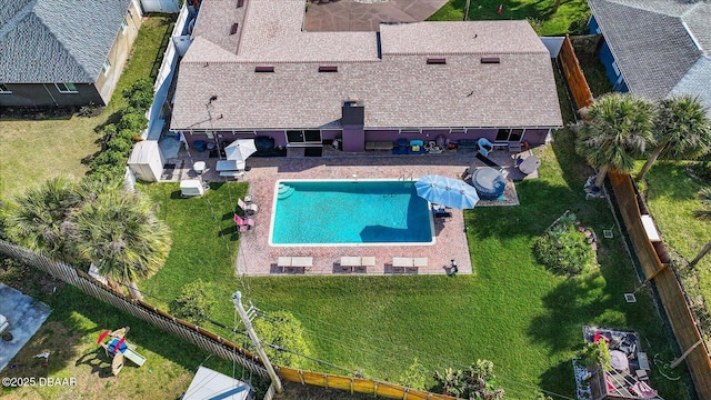 153 University Cir, Ormond Beach, FL 32176 - view from above of property with a pool area