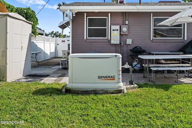 153 University Cir, Ormond Beach, FL 32176 - exterior view of a power unit and a shingled roof