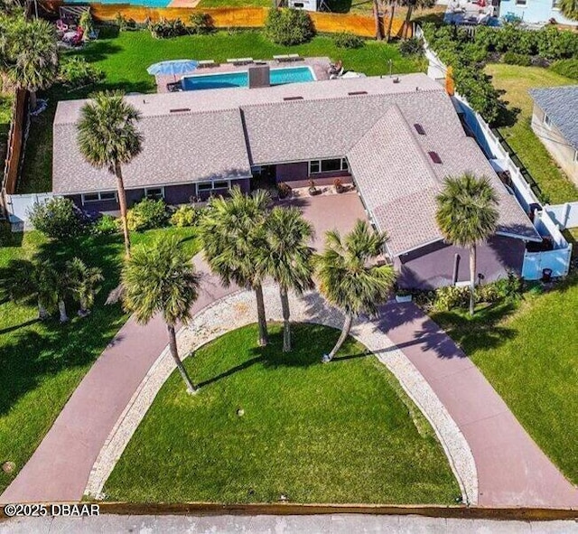 153 University Cir, Ormond Beach, FL 32176 - aerial view of property and surrounding area featuring a pool area