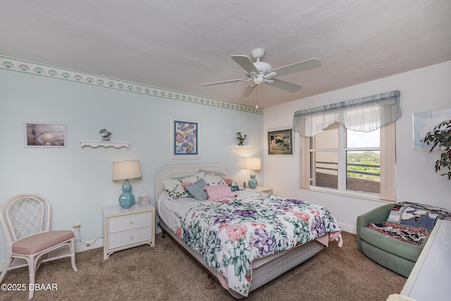 4555 S Atlantic Ave Unit 4310, Ponce Inlet, FL 32127 - carpeted bedroom with baseboards and ceiling fan