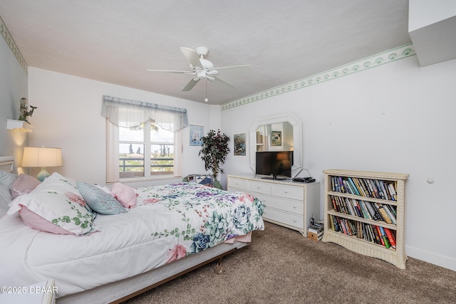 4555 S Atlantic Ave Unit 4310, Ponce Inlet, FL 32127 - bedroom featuring carpet flooring and a ceiling fan