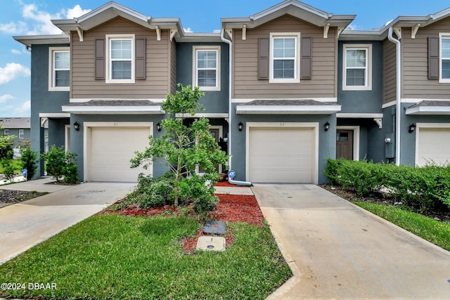 view of property with a garage