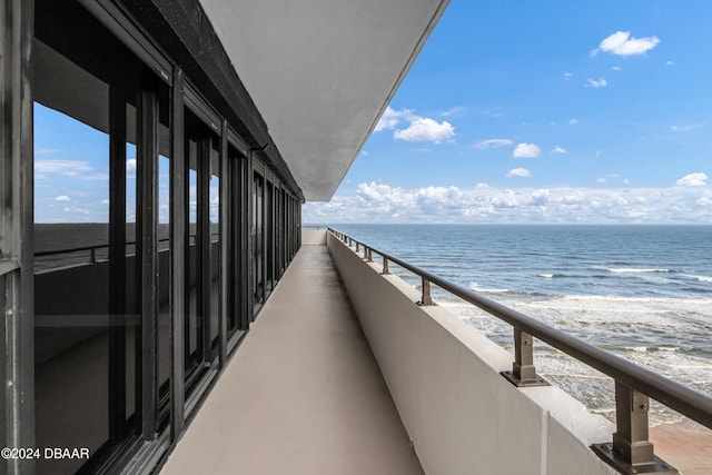 2200 N Atlantic Ave Unit 1602, Daytona Beach, FL 32118 - balcony featuring a water view and a view of the beach
