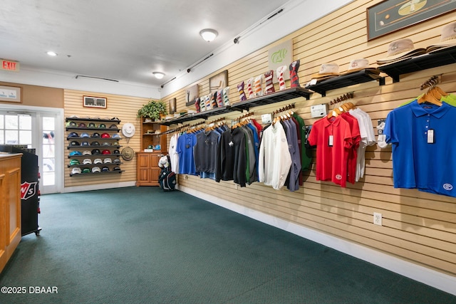 reception area with ceiling fan and visible vents