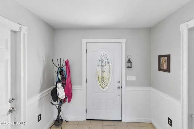 view of tiled foyer