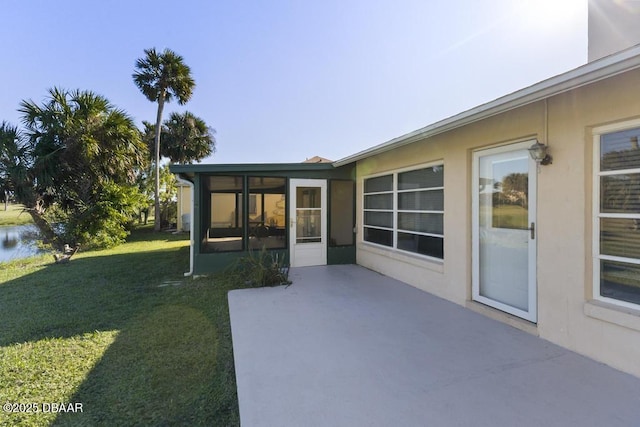 exterior space with a sunroom