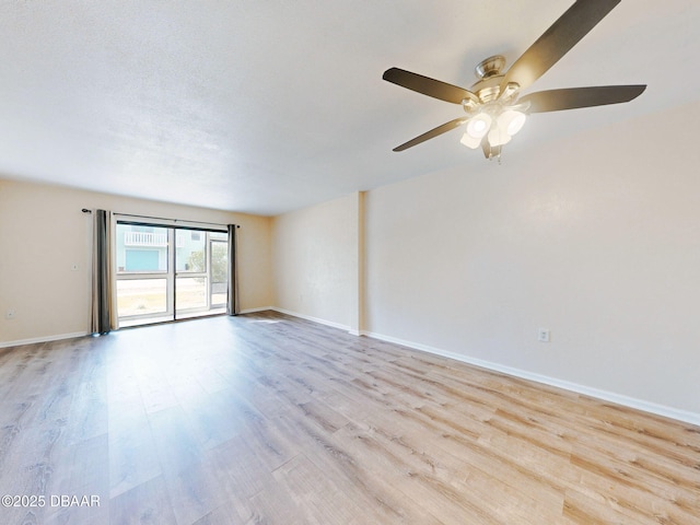 empty room with light wood-type flooring