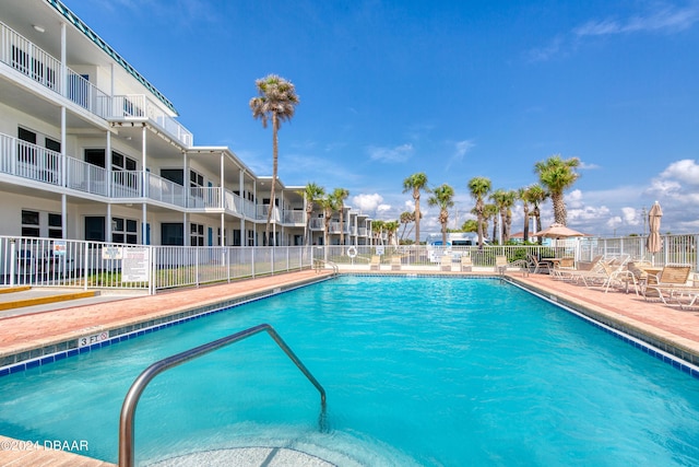 view of pool with a patio