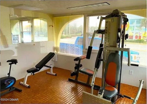 exercise area with a healthy amount of sunlight