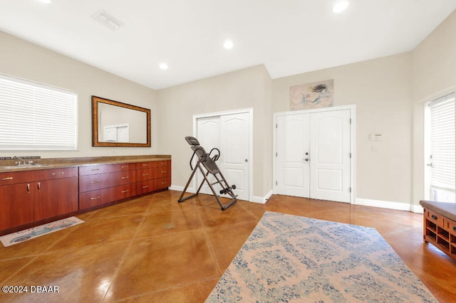 interior space with sink