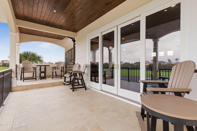 view of patio / terrace with french doors