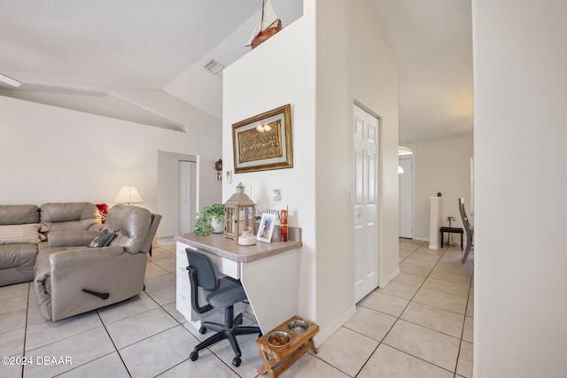 interior space with lofted ceiling