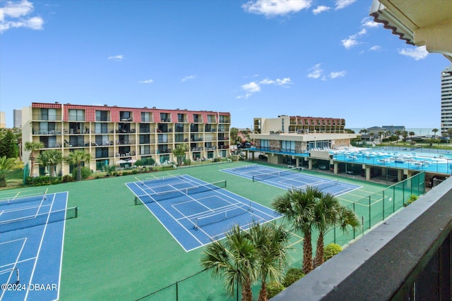 view of tennis court