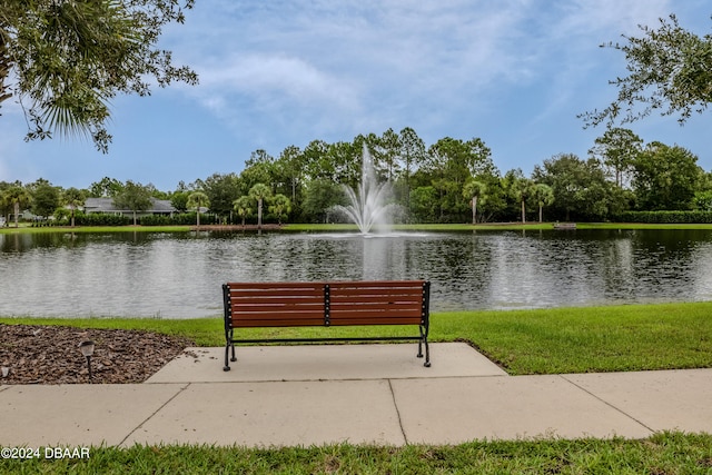 view of home's community featuring a water view