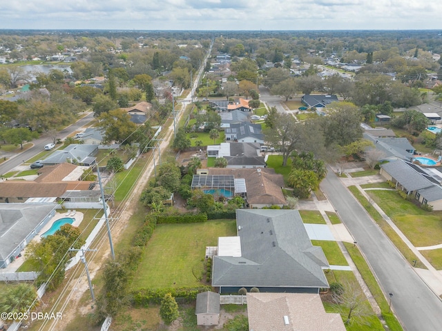 bird's eye view with a residential view