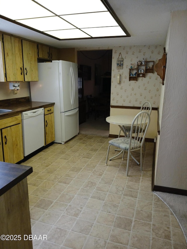 kitchen with white appliances