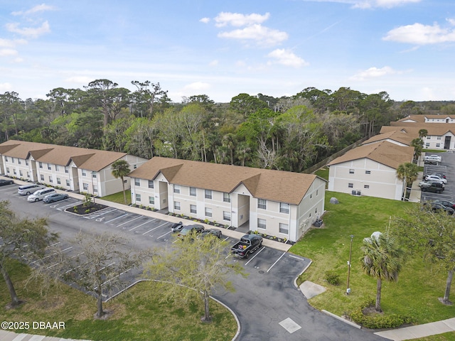 bird's eye view with a residential view