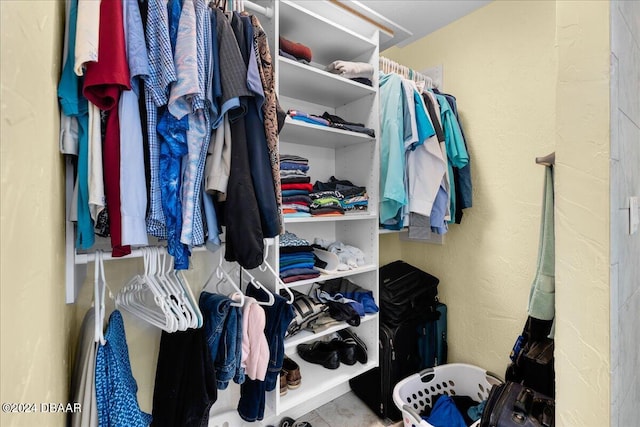 view of walk in closet