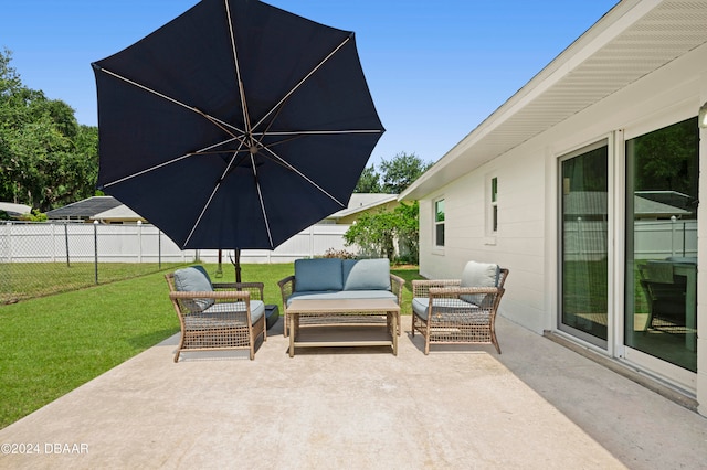 view of patio / terrace with outdoor lounge area