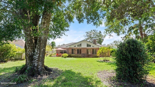 view of yard with a gazebo