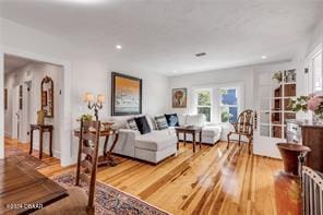 living room featuring hardwood / wood-style flooring