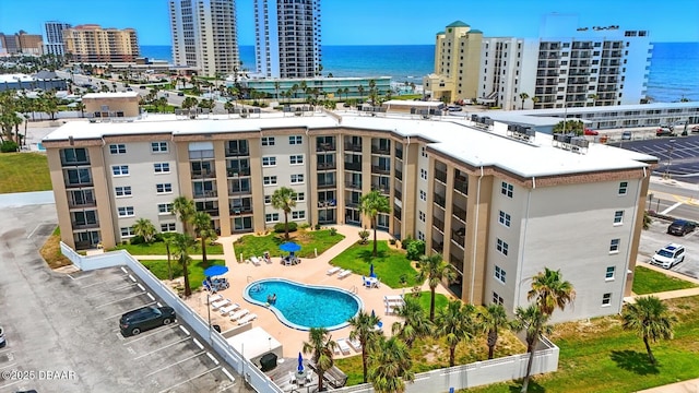 2626 S Atlantic Ave Unit 505, Daytona Beach, FL 32118 - view of urban area with a nearby body of water, a pool area, and apartment complex