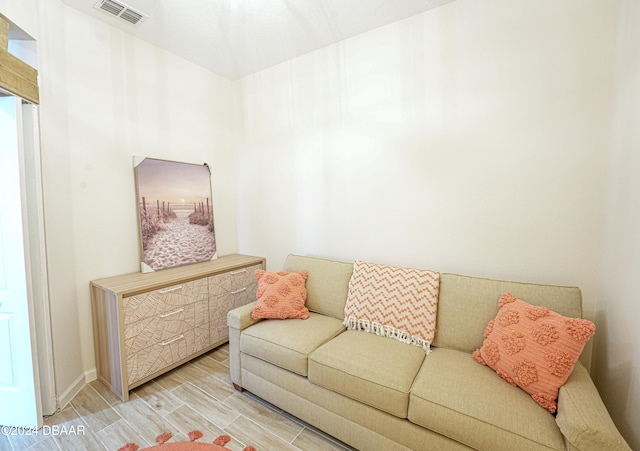 living room featuring hardwood / wood-style floors