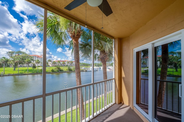 66 Rivers Edge Ln Unit 66, Palm Coast, FL 32137 - unfurnished sunroom with a water view
