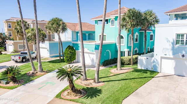 view of property featuring a garage